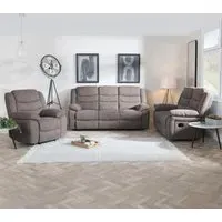 Windsor Recliner Sofa Set - Brown, Fabric