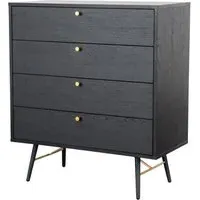 Barcelona 4 Drawer Chest - Black