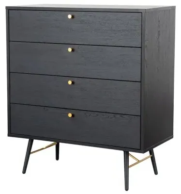 Barcelona 4 Drawer Chest - Black image