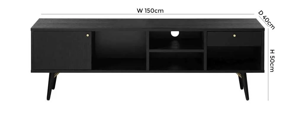 Barcelona Large TV Unit - Black