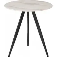Circe Lamp Table - White, Marble Effect