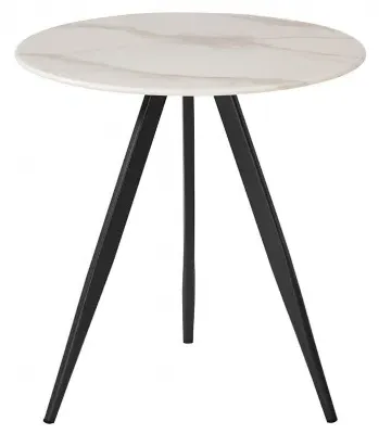 Circe Lamp Table - White, Marble Effect image