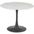 Circe Round Dining Table - White Marble Effect, Charcoal