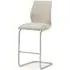Elis Bar Stool - Taupe, Faux Leather