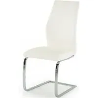 Elis Dining Chair Set of 2 - White, Faux Leather