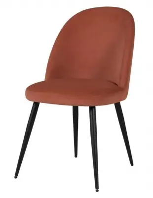 Gabi Dining Chair - Coral, Velvet image