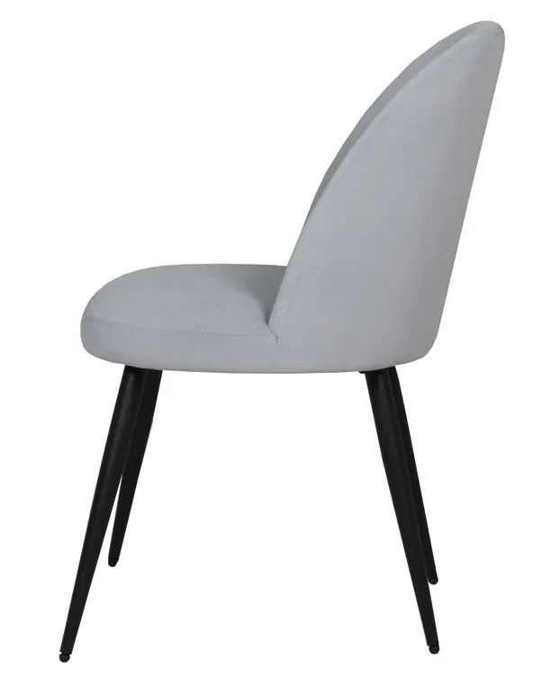 Gabi Dining Chair - Grey, Velvet