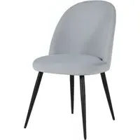 Gabi Dining Chair - Grey, Velvet