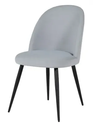 Gabi Dining Chair - Grey, Velvet image