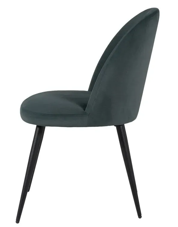 Gabi Dining Chair - Sage Green, Velvet