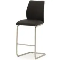 Irma Barstool Set of 2 - Black, Faux Leather