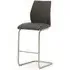 Irma Barstool Set of 2 - Grey, Faux Leather
