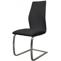 Irma Dining Chair Set of 2 - Black, Faux Leather