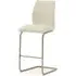 Irma Faux Leather Barstool - White, Chrome