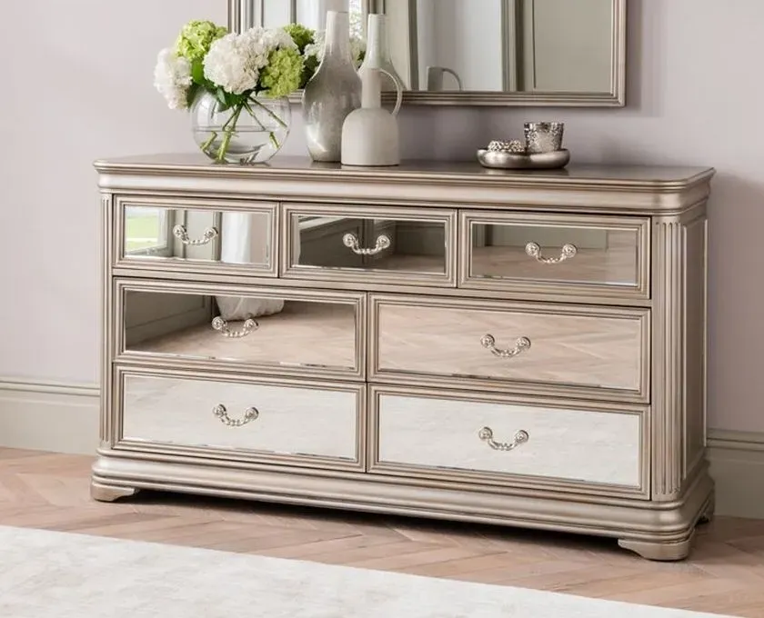 Jessica 3+4 Drawer Dressing Chest - Champagne