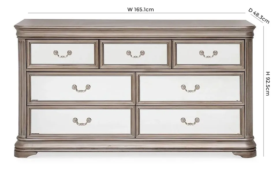 Jessica 3+4 Drawer Dressing Chest - Champagne