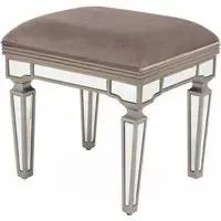 Jessica Champagne Mirrored Dressing Table Stool - Taupe