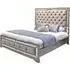 Jessica Champagne Mirrored Velvet Bed - Taupe