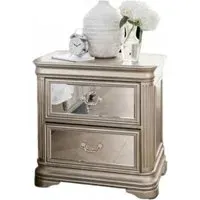 Jessica Mirrored Bedside Cabinet - Champagne