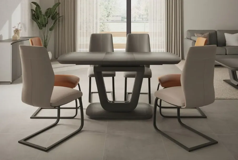 Lazzaro Extendable Dining Table - Graphite Grey