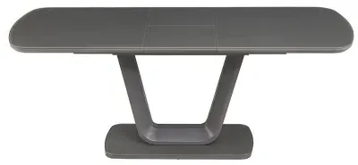 Lazzaro Extendable Dining Table - Grey, Glass