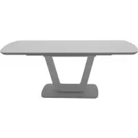 Lazzaro Extendable Dining Table - Light Grey, Glass
