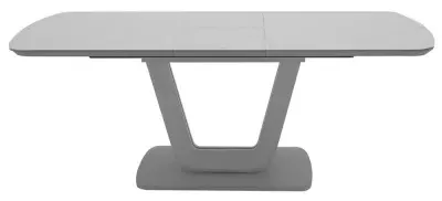 Lazzaro Extendable Dining Table - Light Grey, Glass