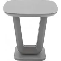 Lazzaro Lamp Table - Light Grey Matt