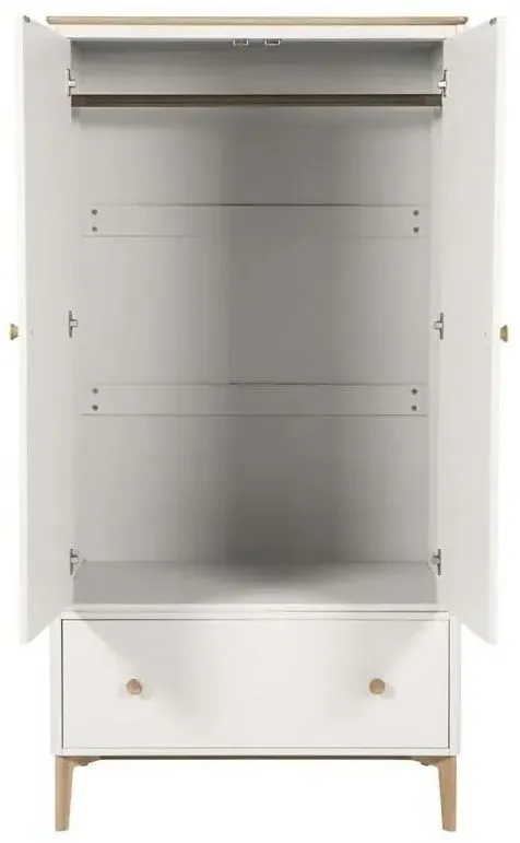 Marlow 2 Door Wardrobe with Drawer - Cashmere Oak