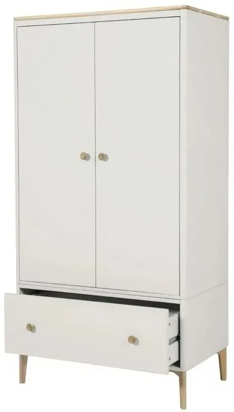 Marlow 2 Door Wardrobe with Drawer - Cashmere Oak