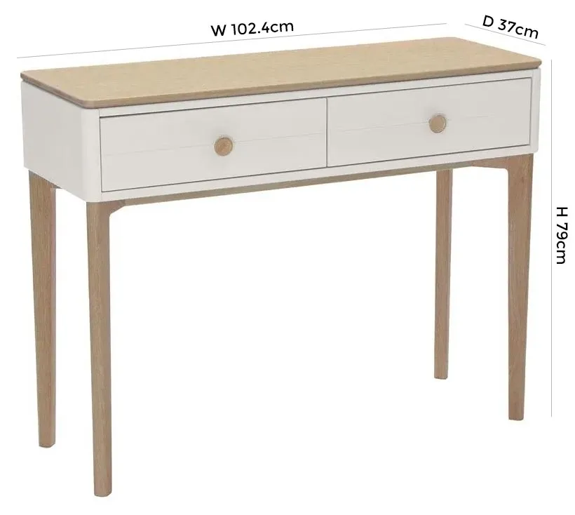 Marlow 2 Drawer Console Table - Cashmere Oak