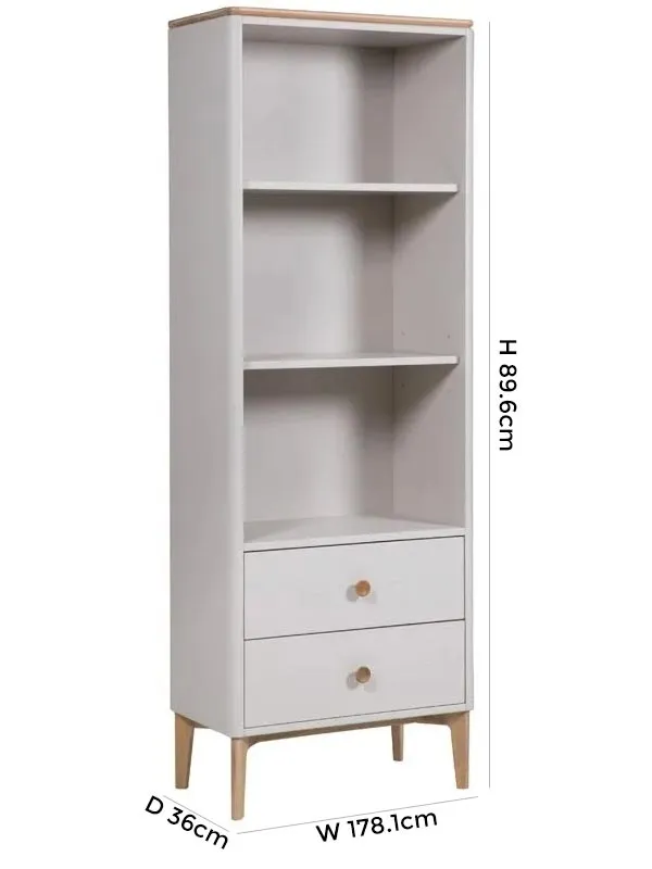 Marlow 2 Drawer Storage Unit - Cashmere Oak