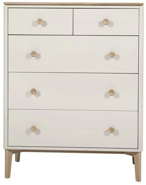 Marlow 2 Over 3 Drawer Chest - Cashmere Oak