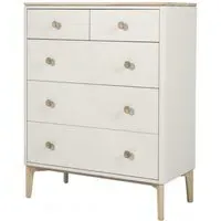 Marlow 2 Over 3 Drawer Chest - Cashmere Oak