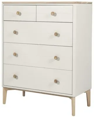 Marlow 2 Over 3 Drawer Chest - Cashmere Oak image