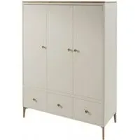 Marlow 3 Door 3 Drawer Combi Wardrobe - Cashmere Oak