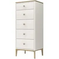 Marlow 5 Drawer Tall Chest - Cashmere Oak