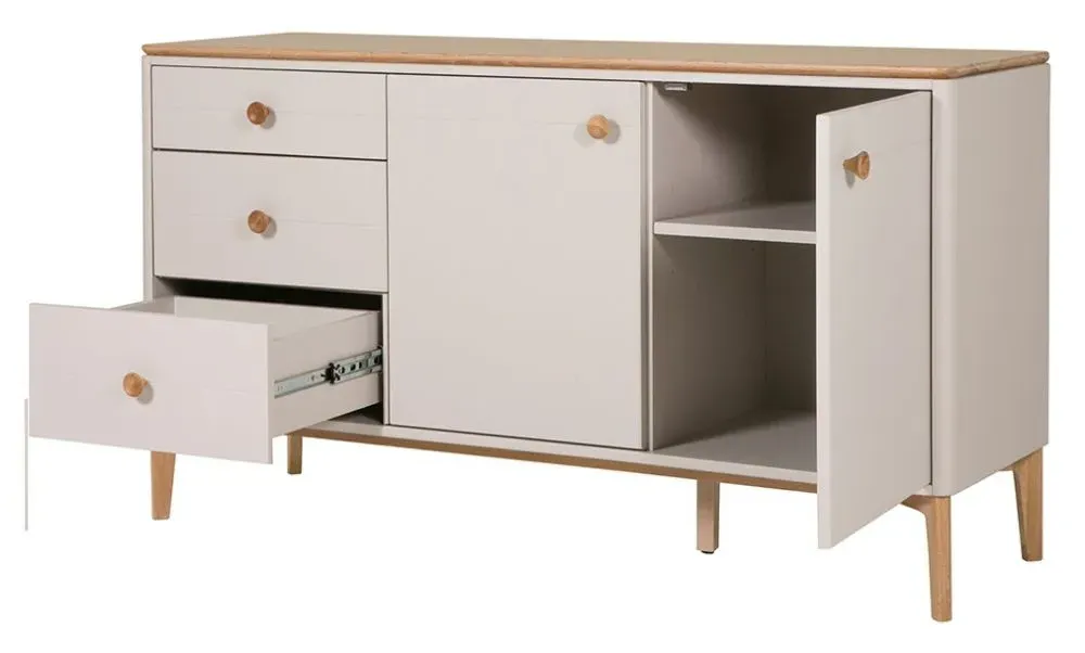 Marlow Medium Sideboard with 2 Door 3 Drawer - Cashmere Oak