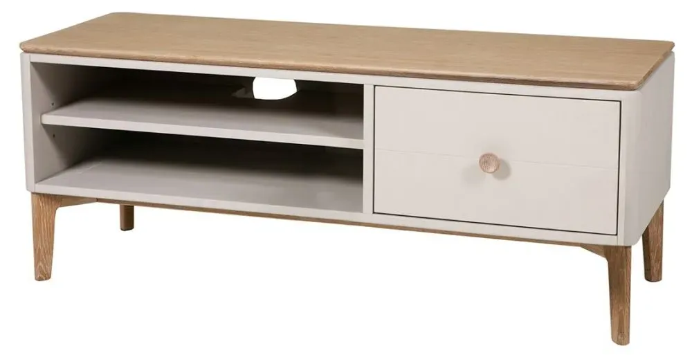 Marlow Medium TV Unit with Storage - Cashmere Oak