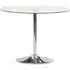 Orbit Round Dining Table - Clear Glass, Chrome