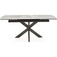 Valerius 6-8 Seater Extending Dining Table - Grey, Ceramic