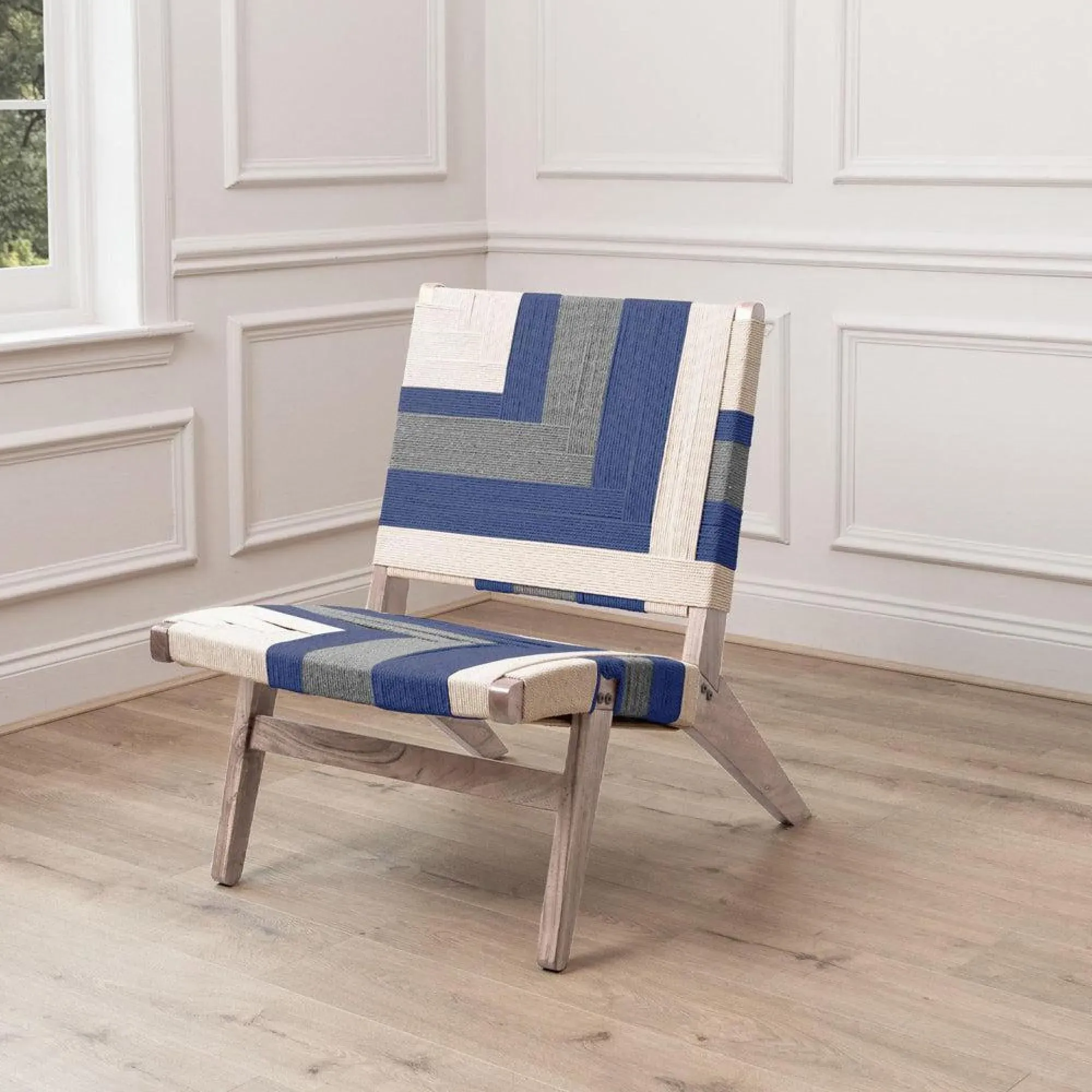 Ballari Woven Chair - Blue