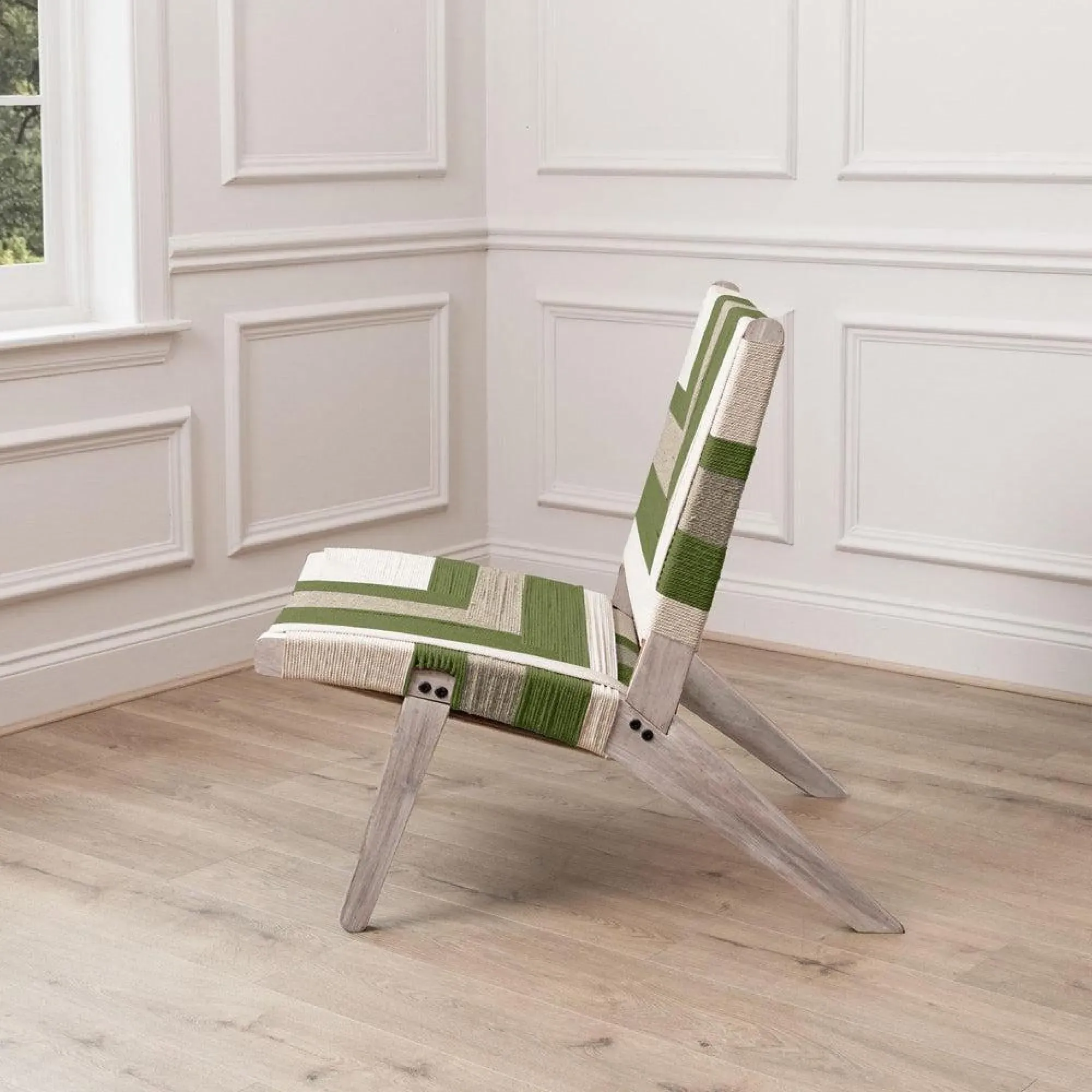 Ballari Woven Chair - Olive