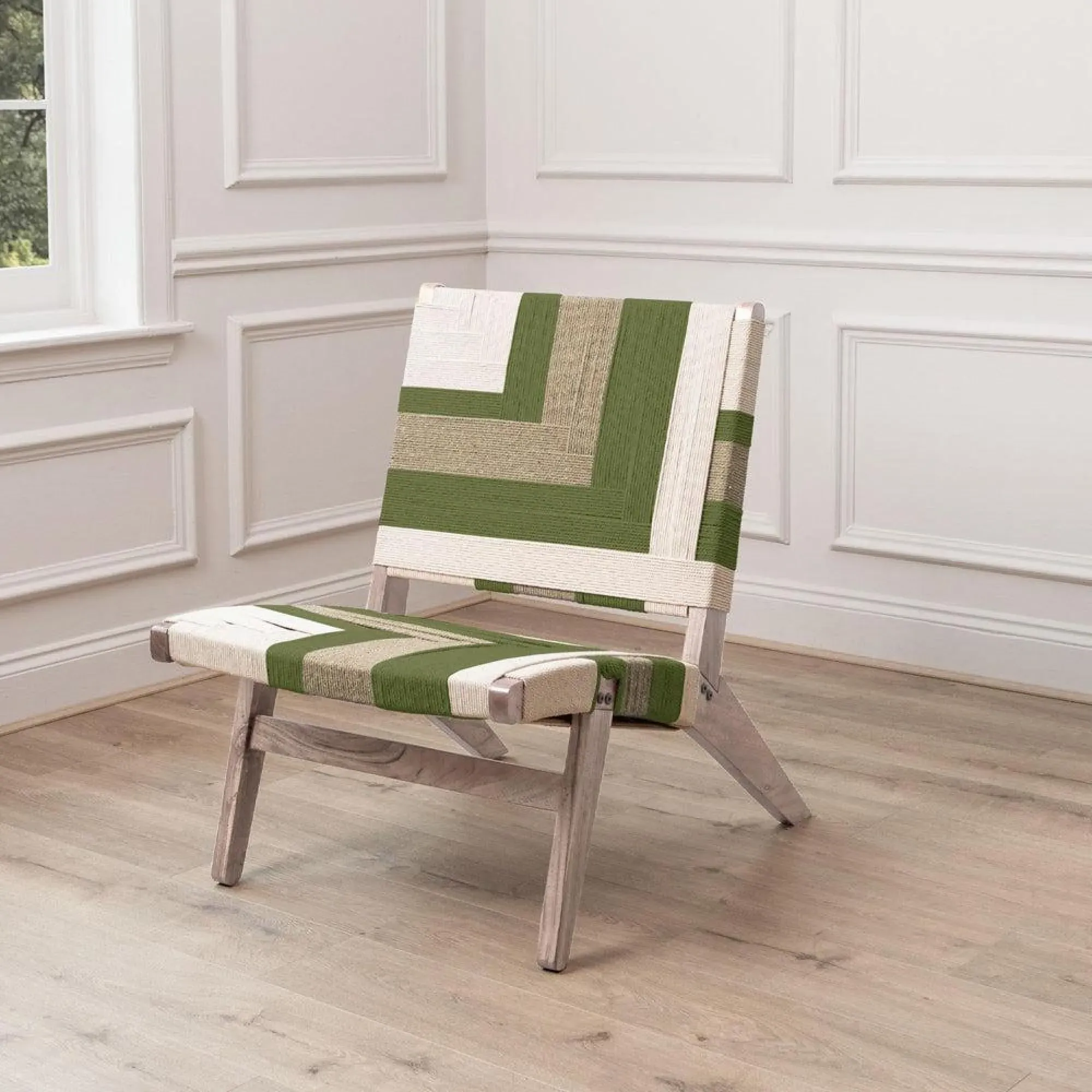 Ballari Woven Chair - Olive