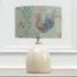 Bilbury Flock Eva Leura Table Lamp - Cream, Robins Egg