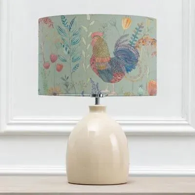 Bilbury Flock Eva Leura Table Lamp - Cream, Robins Egg image