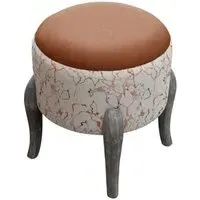 Carrara Rosewater Printed Finn Footstool