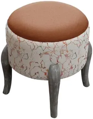 Carrara Rosewater Printed Finn Footstool image