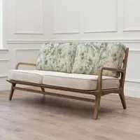 Cirsium Damson Printed Idris 2-Seater Sofa - Green