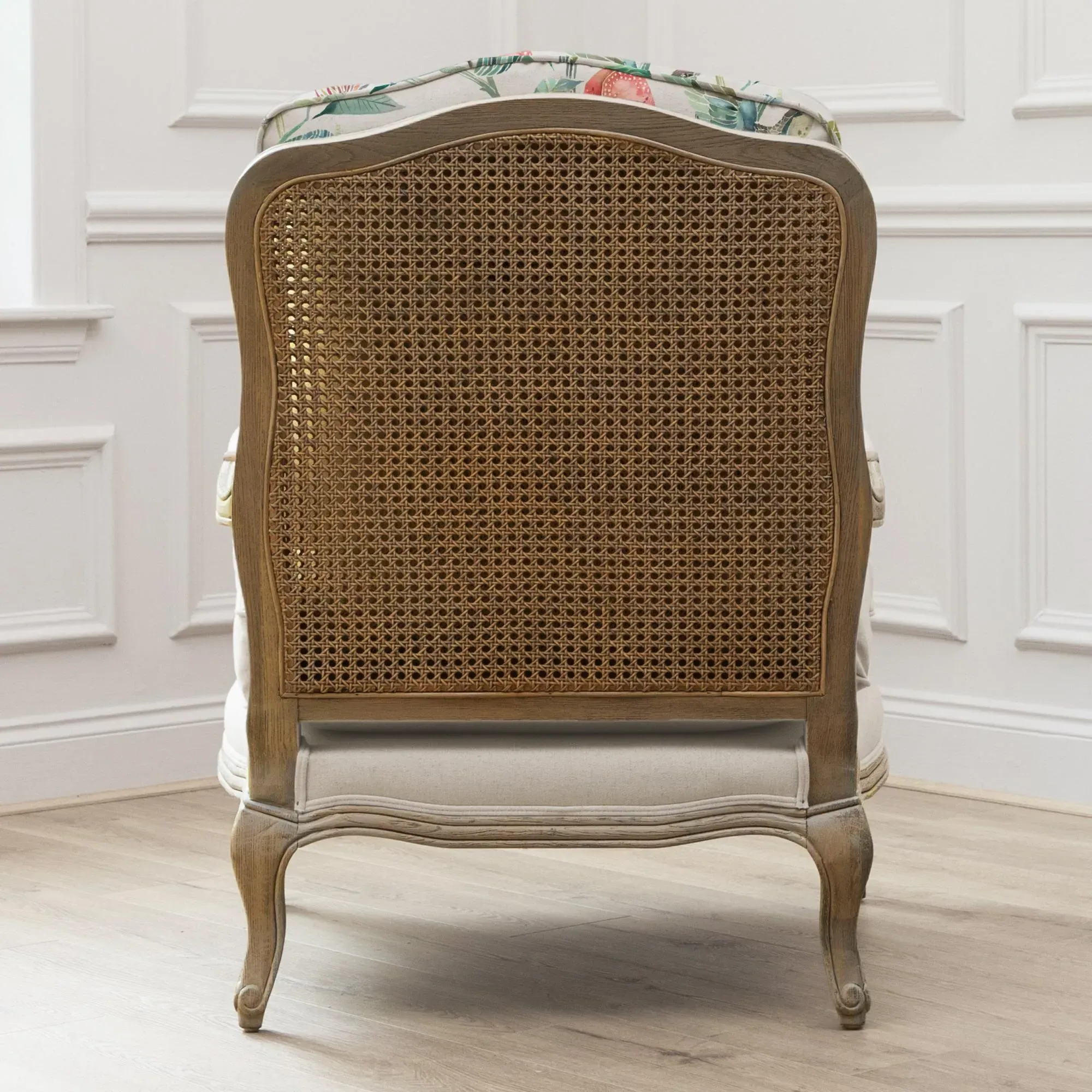 Colyford Oak and Pomegranate Florence Armchair - Blue